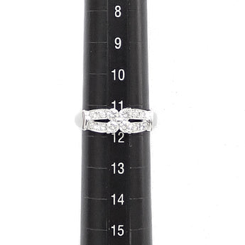 ダイヤモンド リング Pt900 花 フラワー 植物 ボタニカル【中古】【902586】