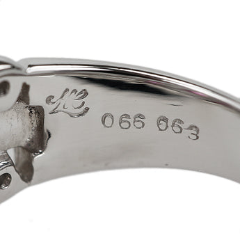 ルビー リング ダイヤモンド Pt900 ミル打ち ミルグレイン太め 幅広【中古】【902590】