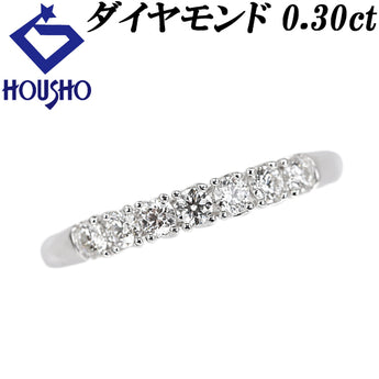 ダイヤモンド リング K18ホワイトゴールド ハーフエタニティ 1/4エタニティ 一文字【中古】【902597】