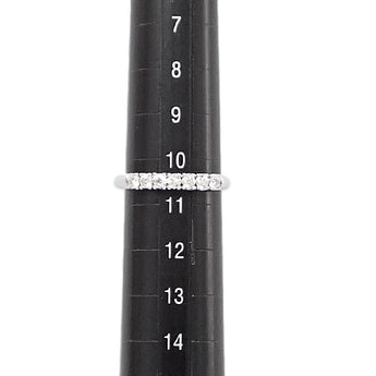 ダイヤモンド リング K18ホワイトゴールド ハーフエタニティ 1/4エタニティ 一文字【中古】【902597】