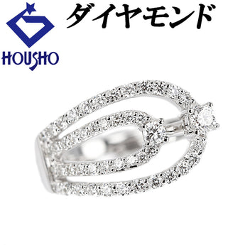 ダイヤモンド リング ダイヤモンド K18ホワイトゴールド 透かし【中古】【902607】