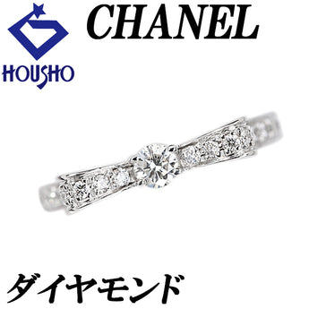シャネル ダイヤモンド リュバン ドゥ リング K18ホワイトゴールド CHANEL スモール #48 リボン 【中古】【902609】