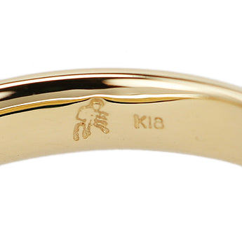 ダイヤモンド リング K18イエローゴールド ハーフエタニティ 一文字【中古】【902620】