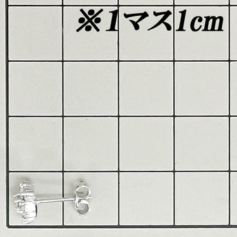 ダイヤモンド ピアス K18ホワイトゴールド 花 フラワー 植物 ボタニカル【中古】【902632】