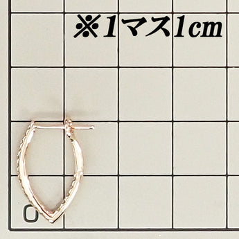ダイヤモンド ピアス K18ピンクゴールド フープ【中古】【902637】
