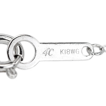 ヨンドシー ダイヤモンド ネックレス K18ホワイトゴールド 4℃ トリロジー 3連【中古】【902645】