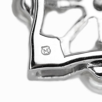 ミキモト アコヤ真珠 ネックレス ダイヤモンド K18ホワイトゴールド MIKIMOTO ベビーパール 透かし ミル打ち ミルグレイン【中古】【902650】