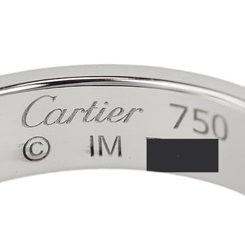 カルティエ ハッピーバースデー リング K18ホワイトゴールド CARTIER #51 ロゴ 地金のみ 石なし【中古】【902654】