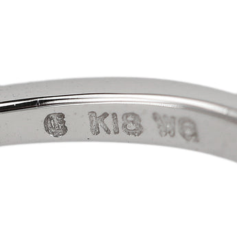 エステール ルビー リング ダイヤモンド K18ホワイトゴールド ESTELLE ハート 細め 華奢【中古】【902658】