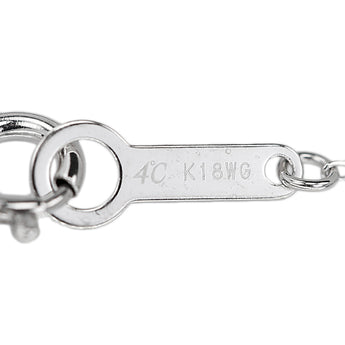 ヨンドシー ダイヤモンド ネックレス K18ホワイトゴールド 4℃ ドロップ 雫 しずく 涙 なみだ 華奢【中古】【902663】