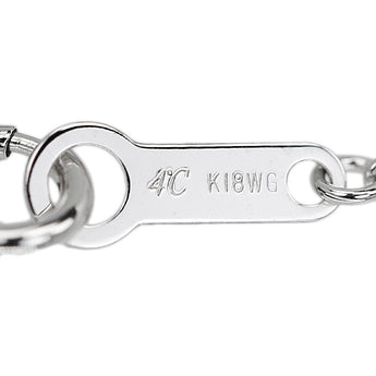 ヨンドシー ダイヤモンド ネックレス K18ホワイトゴールド 4℃ ハート 透かし 華奢【中古】【902664】