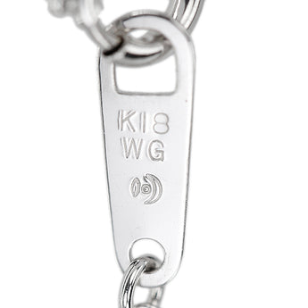 タサキ 田崎真珠 ダイヤモンド ネックレス K18ホワイトゴールド TASAKI トリロジー 3連 華奢【中古】【902686】