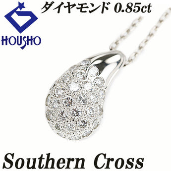 サザンクロス ダイヤモンド ネックレス Pt900 Pt850 Southern Cross ドロップ 雫 しずく 涙 なみだ パヴェ【中古】【902687】