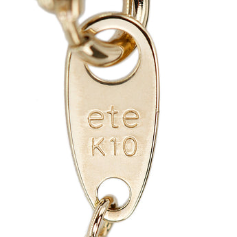 エテ ダイヤモンド ネックレス K10イエローゴールド ete ラウンド サークル 丸 円 華奢【中古】【902688】