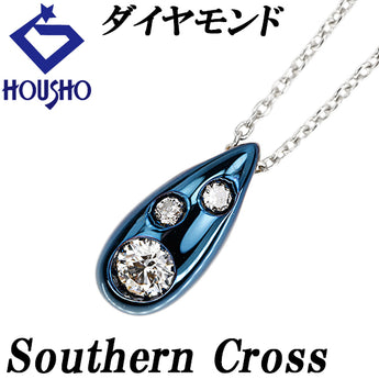 サザンクロス ダイヤモンド ネックレス ダイヤモンド K18イエローゴールド Pt850 Southern Cross ドロップ 雫 しずく 涙 なみだ【中古】【902689】
