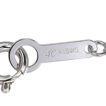 ヨンドシー ダイヤモンド ネックレス K18ホワイトゴールド 4℃ 一粒石 華奢【中古】【902694】