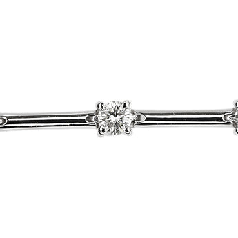 タサキ 田崎真珠 ダイヤモンド ブレスレット K18ホワイトゴールド TASAKI ステーション【中古】【902699】