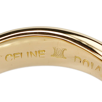 セリーヌ ダイヤモンド リング K18イエローゴールド CELINE トリオンフ ウェーブ【中古】【902705】
