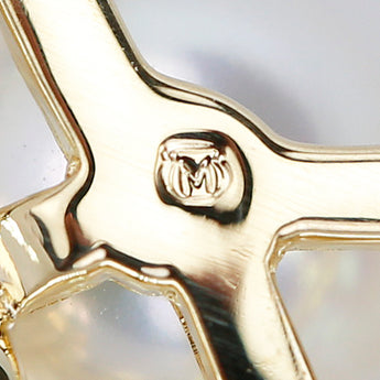 ミキモト アコヤ真珠 ブローチ ダイヤモンド K18イエローゴールド MIKIMOTO 透かし【中古】【902708】