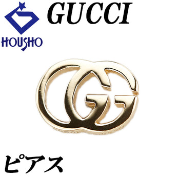 グッチ GGランニング ピアス K18イエローゴールド GUCCI ロゴ 片耳 メンズ ユニセックス 地金のみ 石なし【中古】【902715】