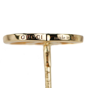 グッチ GGランニング ピアス K18イエローゴールド GUCCI ロゴ 片耳 メンズ ユニセックス 地金のみ 石なし【中古】【902715】