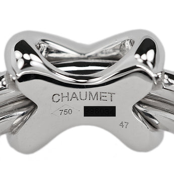 ショーメ ジュ ドゥ リアン ダイヤモンド リング K18ホワイトゴールド Chaumet クロス【中古】【902722】