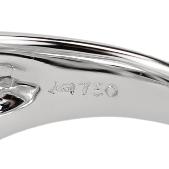 クイーン ダイヤモンド リング K18ホワイトゴールド Queen 透かし【中古】【902723】