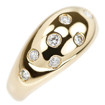 ダイヤモンド リング K18イエローゴールド ドット【中古】【902725】