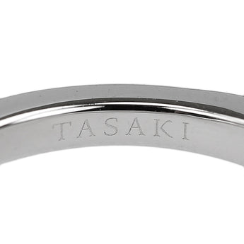 タサキ 田崎真珠 ブルーサファイア チャンツ リング ダイヤモンド K18ホワイトゴールド TASAKI 花 フラワー 植物 ボタニカル 透かし【中古】【902727】