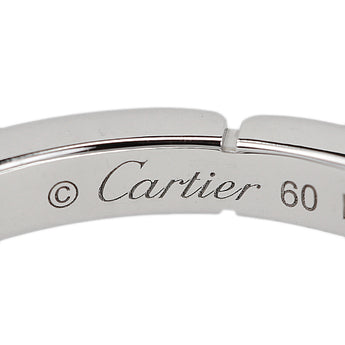 カルティエ マイヨンパンテール リング K18ホワイトゴールド CARTIER ＃60 地金のみ 石なし ロゴ メンズ ユニセックス【中古】【902730】