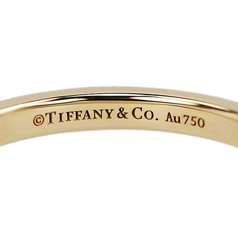 ティファニー ダイヤモンド フォーエバー リング K18イエローゴールド TIFFANY&Co. ウェディング バンド 3P 細め 華奢【中古】【902731】