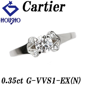カルティエ ダイヤモンド バレリーナソリテール リング ダイヤモンド Pt950 CARTIER ＃49 グレード付き GIA鑑定書 【中古】【902736】