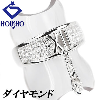 ダイヤモンド リング K18ホワイトゴールド CENDRILLON サンドリヨン シンデレラ ハイヒール 靴 時計 透かし パヴェ【中古】【902743】