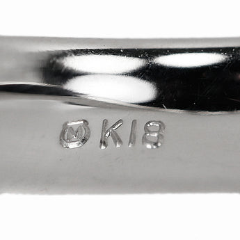 ミキモト ダイヤモンド リング K18ホワイトゴールド MIKIMOTO ウェーブ【中古】【902744】
