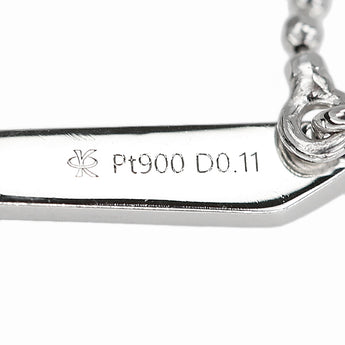 カラッチ ダイヤモンド ネックレス Pt900 Pt850 KARATI クロス 梨地 マット ツヤ消し【中古】【902770】