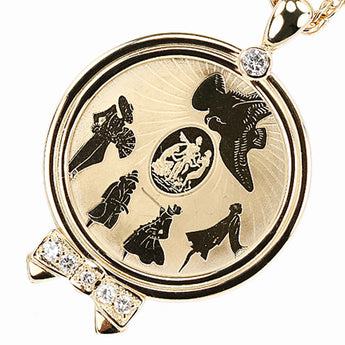 ニナリッチ セイコー SEIKO ダイヤモンド ネックレス K18イエローゴールド NINA RICCI リボン コイン 女性 ツバメ 鳥 動物 アニマル【中古】【902775】