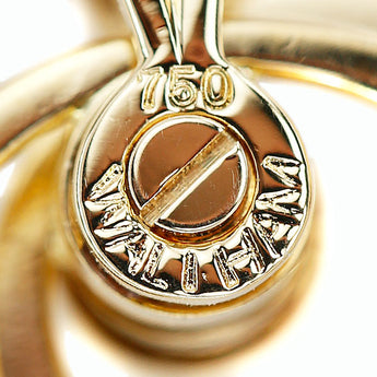 ウォルサム ダイヤモンド ネックレス K18イエローゴールド WALTHAM サークル ラウンド 円 丸 スイング 揺れる【中古】【902778】