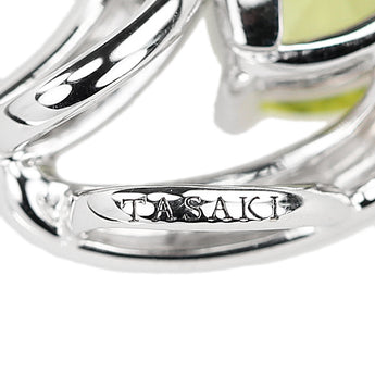 タサキ 田崎真珠 ペリドット ペンダントトップ ダイヤモンド K18ホワイトゴールド TASAKI【中古】【902792】