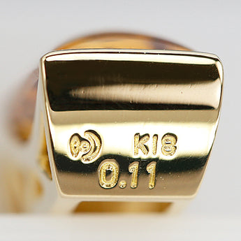 タサキ 田崎真珠 シトリン ペンダントトップ ダイヤモンド K18イエローゴールド TASAKI【中古】【902910】