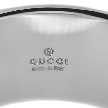 グッチ アイコン リング K18ホワイトゴールド GUCCI ＃16 太め 幅広 地金のみ 石のみ メンズ ユニセックス【中古】【902916】