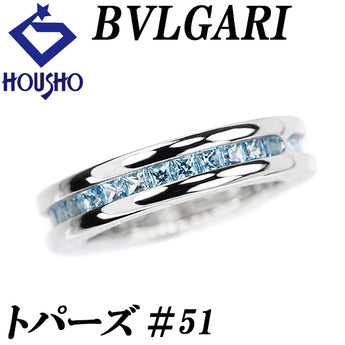 ブルガリ トパーズ ビーゼロワン リング K18ホワイトゴールド BVLGARI #51 1バンド Bzero1 B-zero1 【中古】【902917】