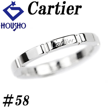 カルティエ マイヨン パンテール リング K18ホワイトゴールド CARTIER #58 メンズ ユニセックス 地金のみ 石なし【中古】【902919】