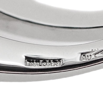 ブルガリ ダイヤモンド ルチア 2ロウ リング K18ホワイトゴールド BVLGARI 幅広 太め 2連風 透かし【中古】【902920】