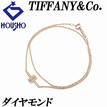 ティファニー ダイヤモンド ティファニーT TWO ダブルチェーン ブレスレット K18イエローゴールド TIFFANY&Co.【中古】【902959】