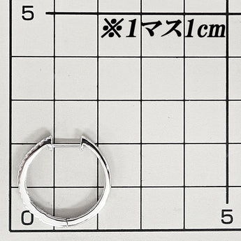 ダイヤモンド ピアス K18ホワイトゴールド フープ プリンセスカット 変形カット ファンシーカット【中古】【902963】