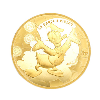 ディズニー コイン K24イエローゴールド Disney ドナルドダック スクルージマクダック 200ユーロ 金貨 メダル 純金 キャラクター コレクション 地金のみ 石なし【中古】【902983】