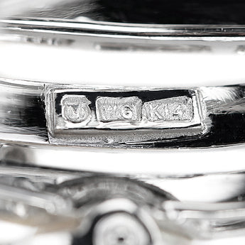 ミキモト アコヤ真珠 ブローチ ダイヤモンド K14ホワイトゴールド MIKIMOTO リボン 梨地 マット ツヤ消し【中古】【902984】