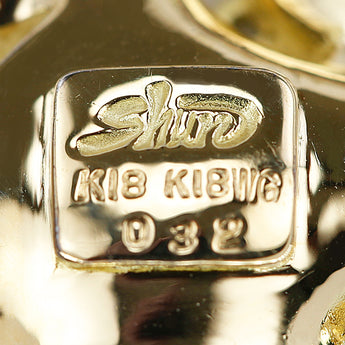 田村俊一 ダイヤモンド ネックレス K18イエローゴールド K18ホワイトゴールド SHUN TAMURA 作家 デザイナー 花 フラワー 植物 ボタニカル 梨地 マット ツヤ消し【中古】【902993】