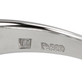 ブルートパーズ リング ダイヤモンド Pt900 ミル打ち ミルグレイン 透かし【中古】【903025】