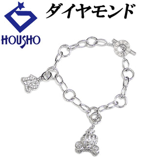 ダイヤモンド ブレスレット ダイヤモンド K18ホワイトゴールド CENDRILLON サンドリヨン シンデレラ かぼちゃ 馬車 12 数字 ナンバー マンテル【中古】【903073】